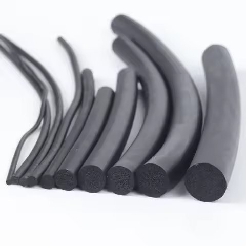 1meter Black EPDM Rubber Foam Sealing Strip Round Sponge Cord Bar For car door rubber foam 2mm/3mm/4