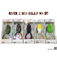 River2sea Rubber Frog BULLY WA 55 Model With Tail Tassels Original Bait Hunting Fish