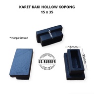 Karet Kaki Hollow 15x35 Kopong Karet Kaki Meja Kursi Rak Besi Hollow