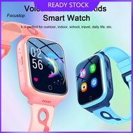 FOCUS 144-inch Children Watch Long Standby Time Silicone Strap Touch Screen SIM Card Dual Camera Square Dial Voice Chat Photo Kids Smart Watch Kids Gift