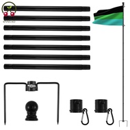 Flag Pole Stainless Steel Ground Flag Pole Weather Resistant Flag Pole Holder Rotating Outdoor Flag 