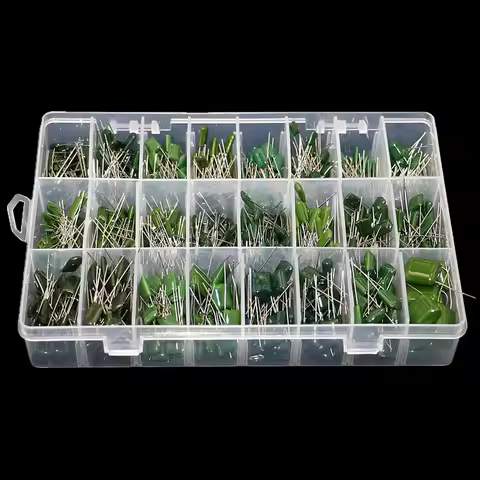 660pcs 24Value 100V 2A221J to 2A474J Polyester Film Capacitor Assorted Kit 2A331 2A102 2A472 2A682 2
