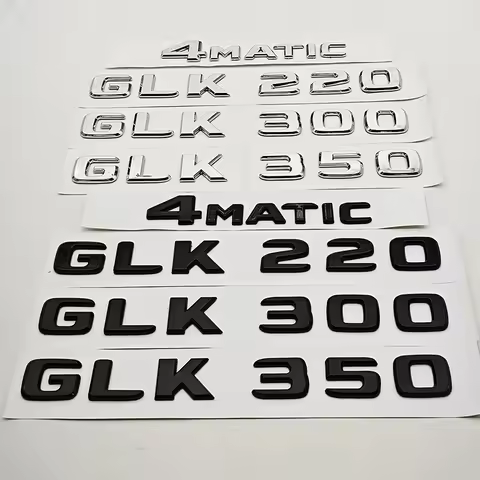 ABS Car Sticker Logo GLK220 GLK300 GLK350 Rear Trunk Letters Badge Emblem For Mercedes Benz GLK Seri
