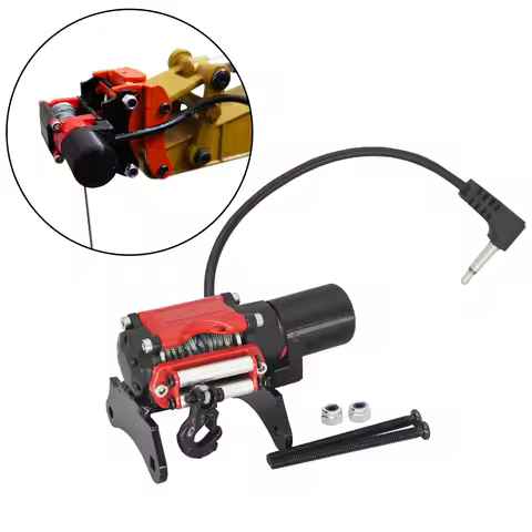 RC Excavator Cable Winch With Metal Quick Hitch Bucket Changer For Huina 1550 / 1580/ 1592/ 1593/ 15