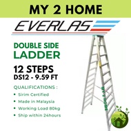 Aluminium 12 Steps Double Sided Ladder Tangga Lipat staircase STEP LADDER 楼梯 Everlas Strongman DS12