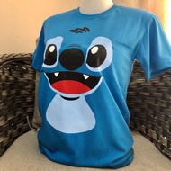 Stich blue cartoon character t-shirt unisex