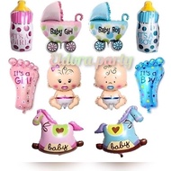 Baby Foil Balloon Baby Boy/ Baby Boy Foil Balloon Boy's Bottle Boy's Foot/Girl Boy's/ Train Boy's Ho