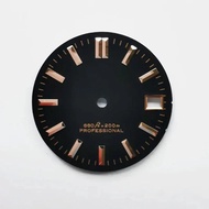 No Lume Matte Balck Dial for Skx007 Ssa347 341 Nh35 Nh36 6r15 Movement 28.5mm Universal Personalizad