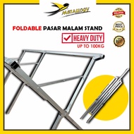 Metallogy 25MM Pasar Malam Meja Lipat/ Night Market Foldable Table Rack With Plywood Market Stand/ Kenduri/Kanopi/Canopy