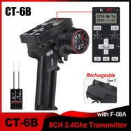 CT-6B 8CH Transmitter Remote Control 2.4Ghz RC Transmitter with F-08A 8 Channel PWM Receiver Gyro fo