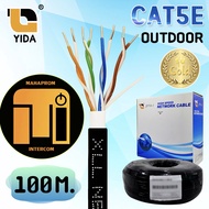 YIDA สายแลน LAN CAT5E ชนิดไม่เข้าหัว outdoor 100 เมตร รุ่น Gold / xll