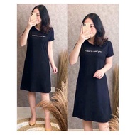 Daster kaos lemone spandek wanita