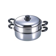 Shimomura substrate Japanese steamer 26cm 2-stage steamer IH-compatible stainless steel 21436