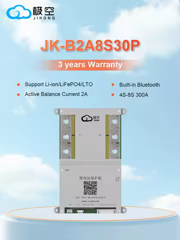 JIKONG jk bms B2A8S30P 300A bms with CAN Heat RS485 4S 5S 6S 7S 8S Li-ion Lifepo4 LTO BATTERY 12V 24