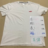 二手💫 夏季✨ 短袖 T恤 PUMA 白色 純棉 紅白 大尺碼