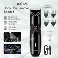 Enchen Body Hair Trimmer SPARK 3 Electric Original Groin Body Hair Groomer Trimmer LED Waterproof