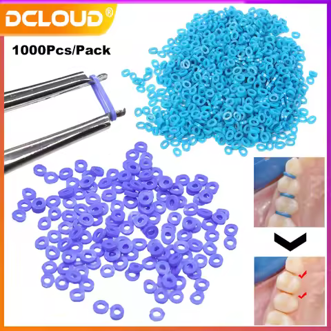 1000Pcs/Pack Dental Separator Orthodontic Separate Ligature Ties Elastic Continuous Rubber Band Ring