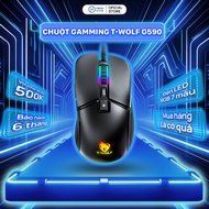 Chuột T-Wolf G590 TechHome - Chuột Gaming Chuyên Nghiệp Đèn RGB Chạy Ngựa Chống Trượt DPI Tùy Chỉnh