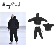 MagiDeal 1:6 Mans Casual Long Sleeve Hoodie Top Sweatshirt Trousers for DML BBI