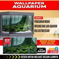 3D REAR AQUARIUM BACKGROUND WALLPAPER STICKER ROOT PICTURE THEME CW2
