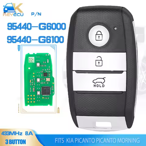 KEYECU P/N: 95440-G6000 95440-G6100 for KIA Picanto Picanto Morning 2017-2022 Fob Smart Remote Key 4