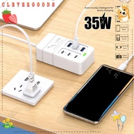 CLEVERHD Charger Dock, Fast Charging 35W PD Type C USB Charger Station, 6-Ports Multifunction Phone 