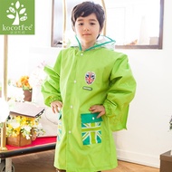 kocotree儿童雨衣男童带书包位女童小孩幼儿园宝宝雨披小学生雨衣大童加厚 绿色 经典款 S