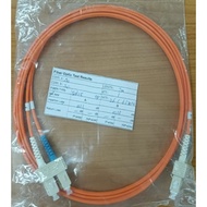 SC/UPC to SC/UPC Multimode 50/125um OM2 Duplex Fiber Optic Patch Cord, 3.0mm LSZH
