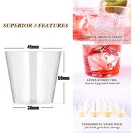 50pcs 50ml Plastic Cups Disposable Cups Dessert Cups for Party Supplies Salad Glasses Shot Cups