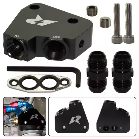 Oil Cooler LR Adapter FilterI Fit AN10 GM For Corvette C5 C6 C7 LS1 LS2 LS3 LS6 Gen IV Engines LSX V