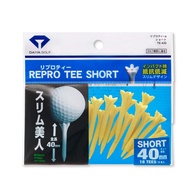Daiya Golf Golf Tee Repro Tee Short Yellow TE-433, Length: 40mm, 18 pieces.