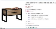 【銓芳家具】1.9尺橡木紋單抽床頭櫃-56x41x41cm 歐美復古工業風 霧面黑砂鐵框單抽屜床頭櫃 床邊櫃 置物櫃