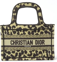 Christian Dior Women's Book Tote mini canvas  Leopard Print Tote Bag