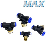 Pneumatic press fitting PB pneumatic fittings push to connect tube OD 1/8" 1/4" 3/8" 1/2" pneumatic 