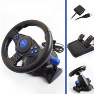 [mcfsnzwtxz1bw] Simulator Racing Steering Wheel & Brake Pedals Set fits for PS3 PC Game