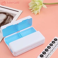 HARRIETT Magnetic Pill Case, Weekly Medicine Pill Box Compartments Storage Container Magnetic Pill Box, Portable Medicine Pill Storage Accessories White PP Outdoor
