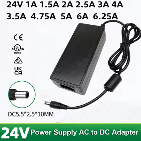 24V 3A Power Supply 24v 4A 2A 2.5A 3.5A 3.75A 1.5A 4A 4.75A 1A 6.25A 5A Power Adapter Converter Tran