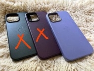 7月超優惠❤️‍🔥 100% Apple Orignial iPhone 13 Pro Max MagSafe Leather Case 90% new 💚💜🩷 Forest Green/ Elderberry/ Wisteria