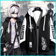 GN NieR Automata 2B YoRHa Hoodie - Long Sleeve Zip Up Top