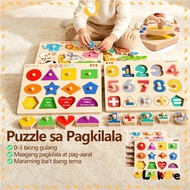 Lakoe Wooden Cognitive Knob Puzzle Wooden Cognitive Knob Puzzle Educational Play Toddlers