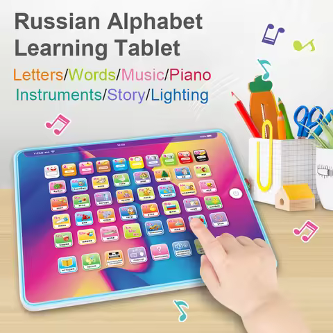 Russian Children's Early Education Tablet Baby Learning Machine Multifunctional Music Early Educatio