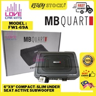 MB QUART model FW1-69A 6" x 9" Compact-Slim Under Seat Active Subwoofer