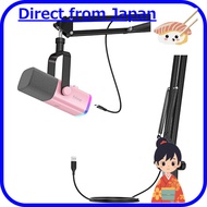 FIFINE AmpliGame AM8 Dynamic XLR/USB Gaming Microphone Set with RGB, Boom Arm Stand, Mute Button, an