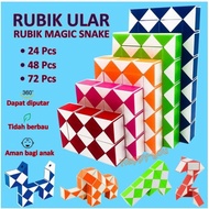 MERAH Educational montessori toy magic snake snake puzzle - 72 red me11