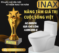 Bồn cầu 1 khối INAX AC-989VN nắp đóng êm