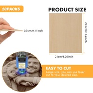 LOKAL MESIN Basswood Coated Wood Sheet A4 Thickness 3mm Retail Grains 21x29.7x0.3cm for Laser Cuttin