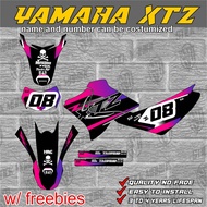 Yamaha XTZ decals stickers laminated