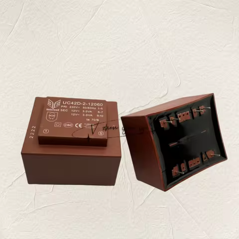 1-5PCS UC42D-2-12060 UC42D PRI 230V - 50/60Hz SEC 12V - 3.0VA *2 ta 70/B High quality Encapsulated p