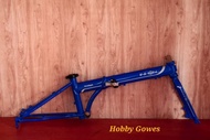 FRAME SELI FOLDING BIKE INHON TOUGH CHROMOLY 20 22 BLUE BRIGHT BIRU DISC BRAKE NOT LITEPRO DAHON FNH