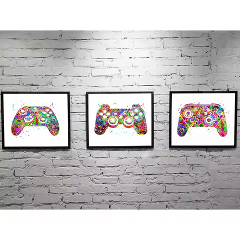 Game Controller Switch XBOX PS4 Print Gamers Art Gamer Game Room Teen Controller Gamer Poster